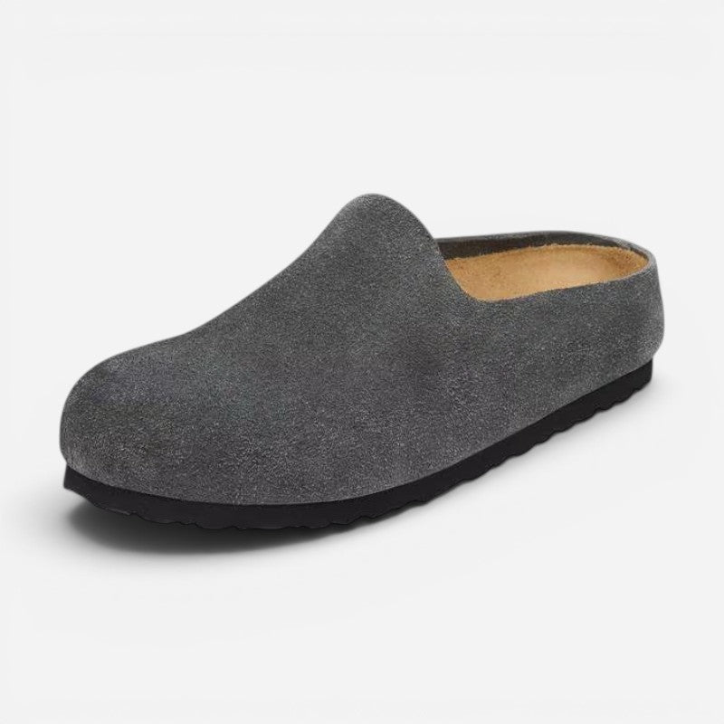 Amsterdam Charcoal Suede Leather Narrow