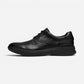 Men's Code H Plain Black Smooth Leather
