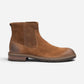 Men's Barrett Zip Boot Brown Waxed Suede
