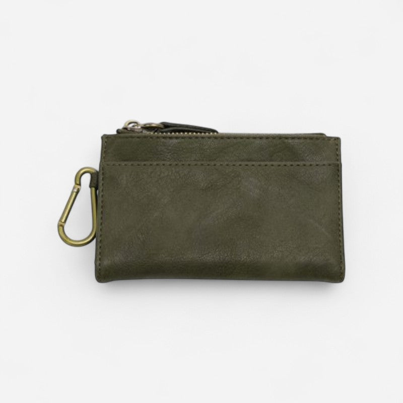 Bobbie Bifold Wallet With Carabiner Dark Basil