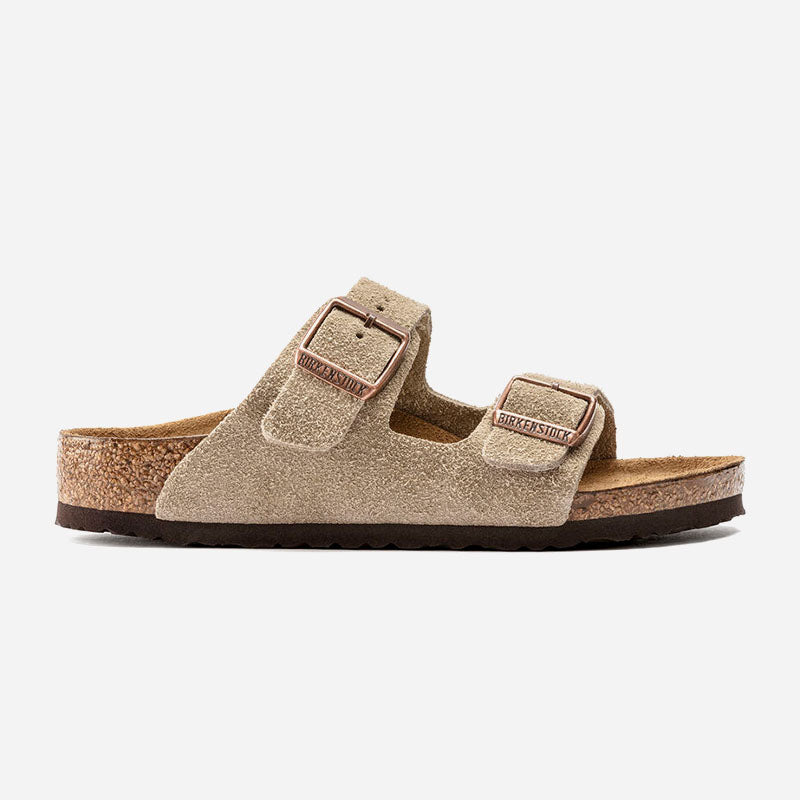 Arizona Kid's Taupe Suede Leather Narrow